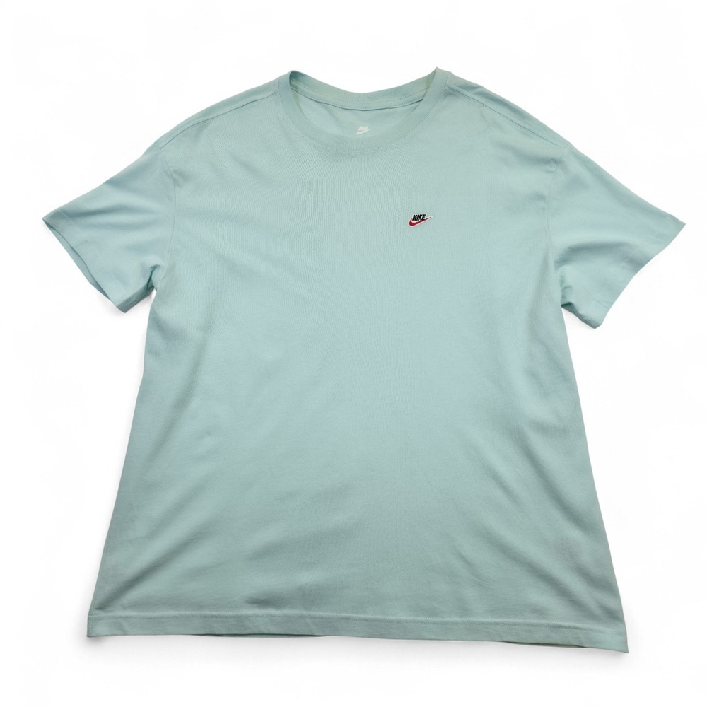 Nike The Nike Tee Loose Fit T-Shirt Mens Large Retro Mint Embroidered Swoosh